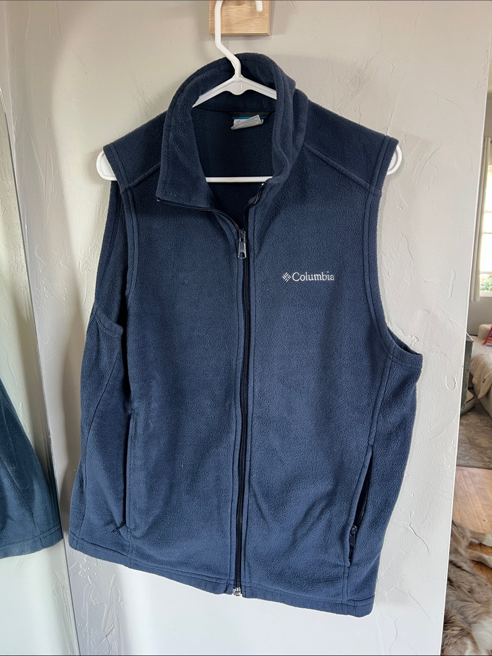 Columbia Navy Full-Zip Fleece Vest